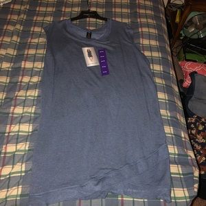 blueish grey sleeveless dress activewear